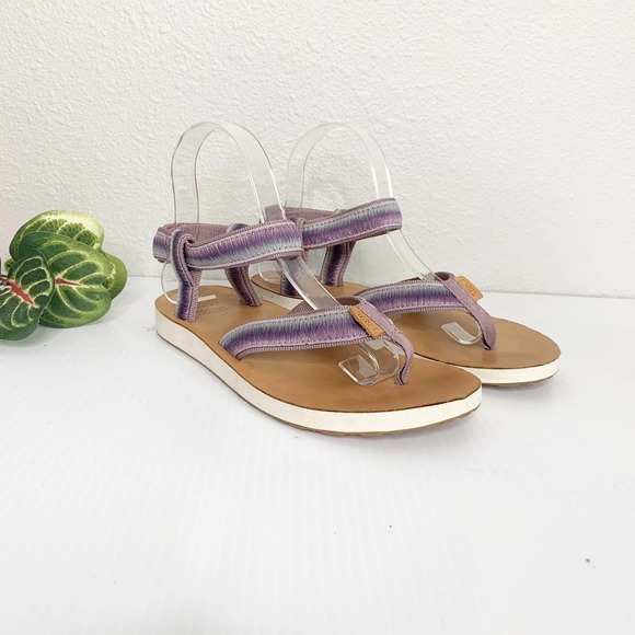 Teva Original Purple Ombre Sandals Flip Flops 7 - Picture 1 of 6